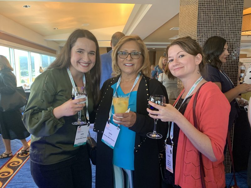 Julie Criswell and Julia Perez of Ocean Mist Farms and Lindsey Little of TMD at the Women’s Fresh Perspectives Reception